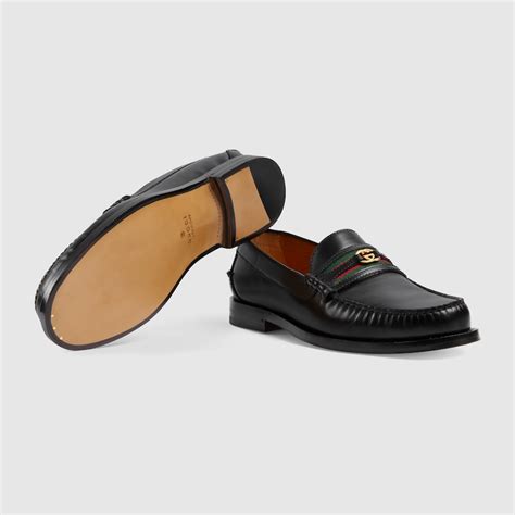 Mens Loafer With Double G In Black Leather Gucci® Uk