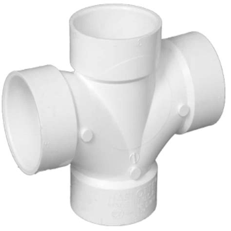 Shop Charlotte Pipe 1 1 2 In Dia PVC Double Sanitary Tee Fitting At