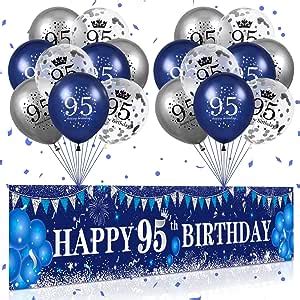 Amazon Blue 95th Birthday Decorations For Men Women Navy Blue