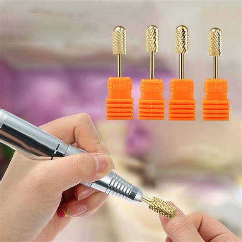 4pcs Carbide Clean Nail Drill Bit Tool Rotary File Manicure Pedicure 3