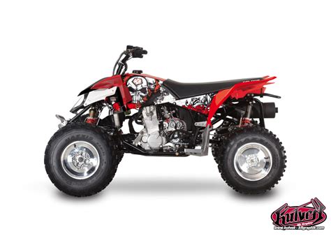 Polaris Outlaw Atv Trash Graphic Kit Black Red Kutvek Kit Graphik