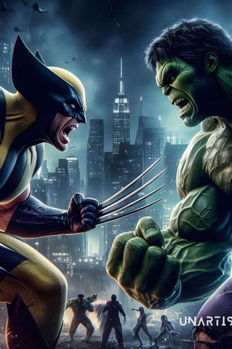 Ultimate Hulk vs Wolverine! | Dc comics wallpaper, Marvel superheroes ...