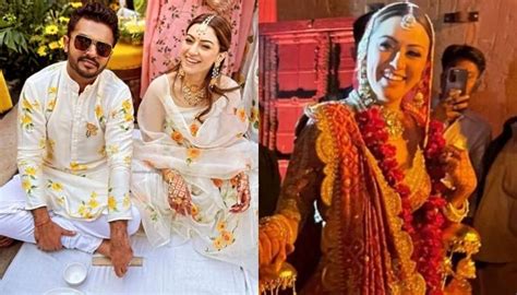 Bride Hansika Motwani S First Picture Stuns In A Heavily Embroidered