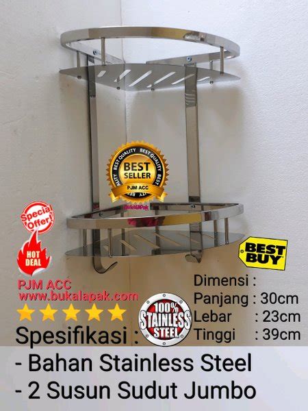 Jual Rak Sudut Kamar Mandi Rak Serbaguna Rak Susun Stainless Steel