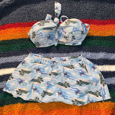 Stitch Two Piece Swim Suit From Hot Topic 2015 Depop