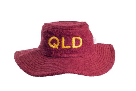 Terry Towelling Wide Brim Bucket Hat The Qld Maroons