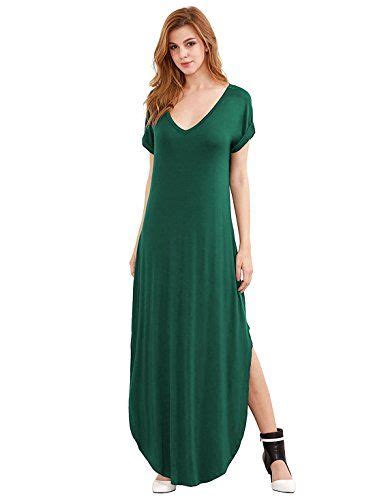 Verdusa Womens Casual V Neck Side Split Beach Long Maxi