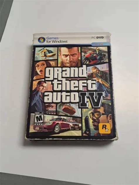 GRAND THEFT AUTO IV PC DVD GTA 4 Windows Carte Incluse EUR 23 95