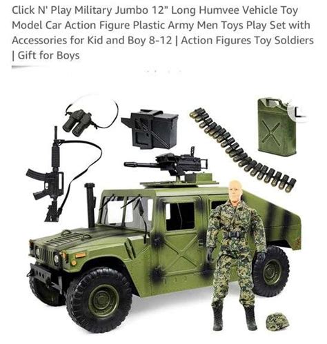 Xl Click N Play Military Jumbo Long Humvee Vehicle Toy Model Car