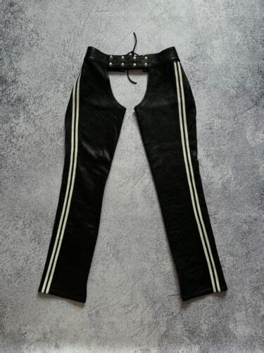 Northbound Leather Mens Leather Double Striped Chaps Pants Balenciaga