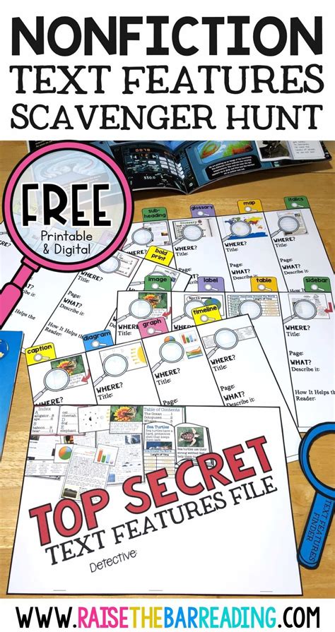 Nonfiction Text Features Scavenger Hunt Free Activity Artofit