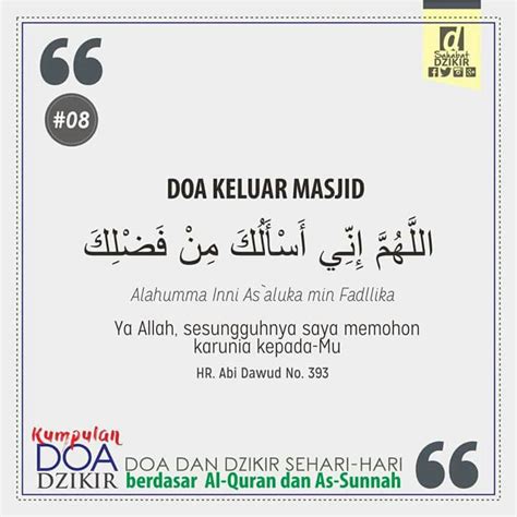 Doa Keluar Dan Masuk Masjid Lengkap Beserta Keutamaannya — mutualist.us