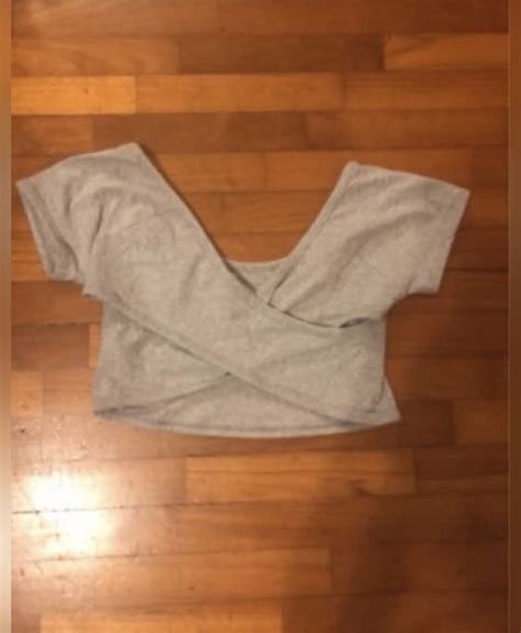 Grey Twist Top Womens Fashion Tops Other Tops On Carousell