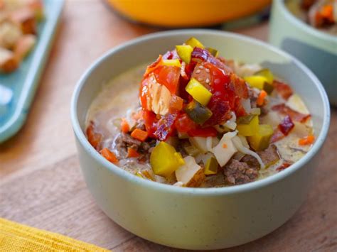 Cheeseburger Potato Soup Recipe Molly Yeh Food Network