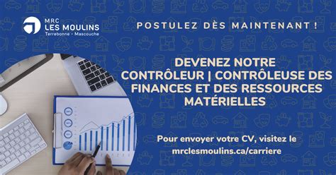 Contrôleur Contrôleuse Finances Et Ressources Matérielles Mrc Les