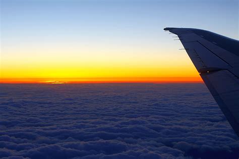 Free Images Sea Ocean Horizon Wing Cloud Sky Sunrise Sunset