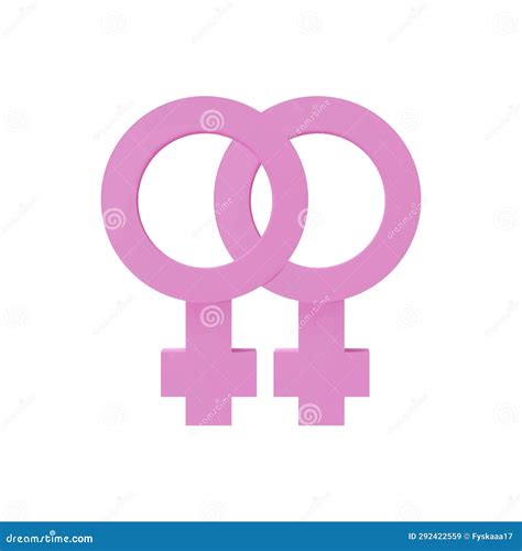 3D Render Lesbian Symbol Stock Vector Illustration Of Sign 292422559
