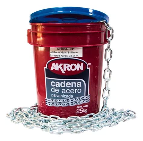 Cadena Galvanizada 1 4puLG Akron Cubeta C 31 88m Stark 25kg Envío gratis