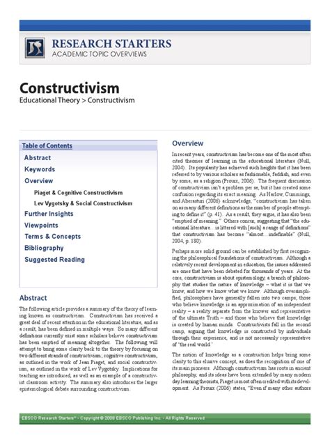 Constructivist | PDF | Constructivism (Philosophy Of Education