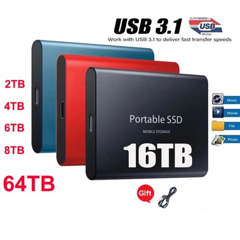 Externe Ssd 2Tb Harde Schijf Type C Usb 3 1 4Tb 6Tb 16Tb 30Tb 64tb