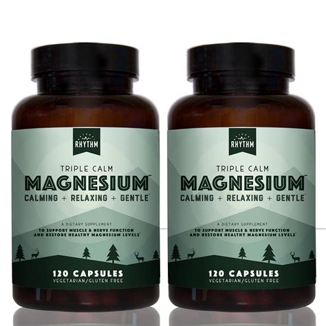 Natural Rhythm Triple Calm Magnesium 2 Pack Unique Blend 150mg