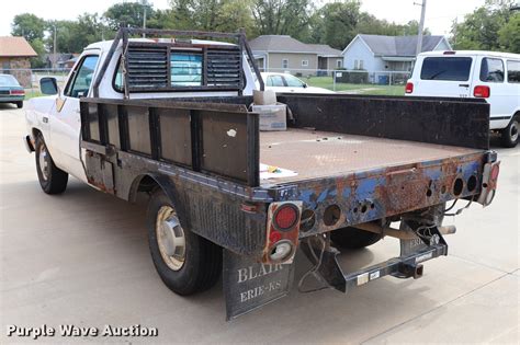 1989 Dodge D350 Flatbed Pickup Truck In Coffeyville Ks Item Ed9606 Sold Purple Wave