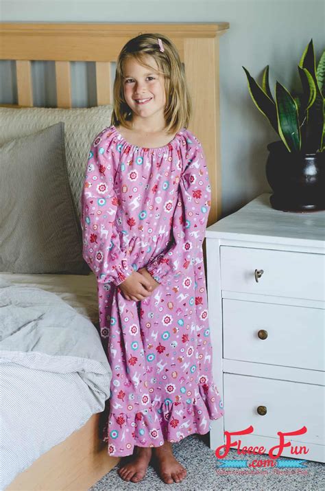 Flannel Nightgown Sewing Pattern Free Fleece Fun