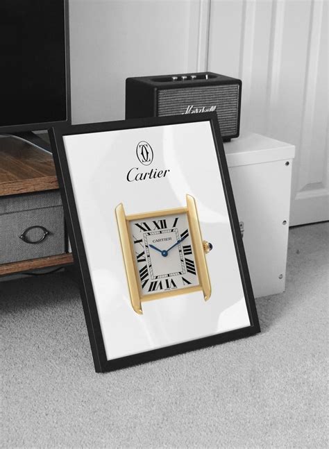 Cartier Tank Solo Poster Cartier Art Gift Ideas For Men Gift Ideas