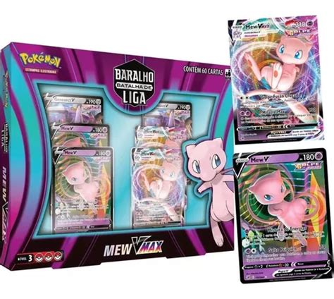 Box Temático Pokémon Baralho Batalha Liga Mew Vmax Original