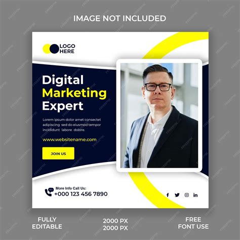 Premium PSD | Digital marketing expert social media post design
