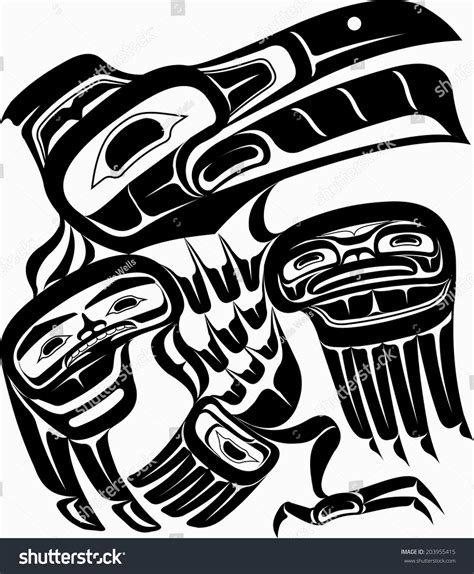 9 Northwest Indian Raven Stock Vectors and Vector Art | Shutterstock