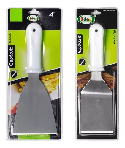 Kit 2 Espatulas Inox Reta E Curva P Lanches Chapa Cozinha MercadoLivre