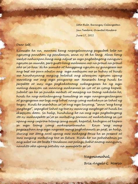 Self Compassion Letter Pdf