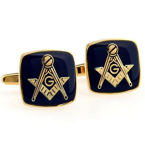 Master Mason Blue Lodge Cufflink Various Colors Square Compass G In