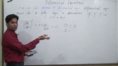 Determine Order And Degree If Defined Of Differential Equation Ds Dt 2 3s D 2 S Dt 2 0