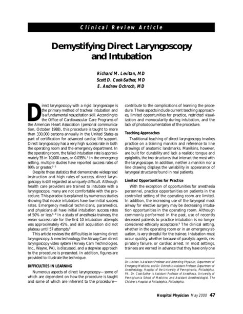 Demystifying Direct Laryngoscopy And Intubation