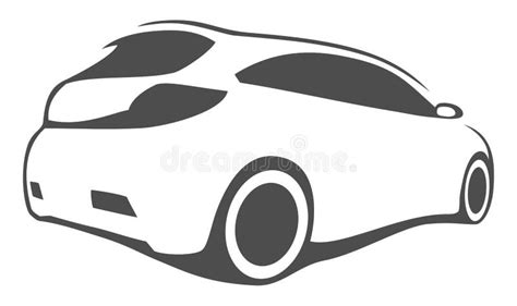 Coche De Adaptaci N De La Silueta Ilustraci N Del Vector Ilustraci N