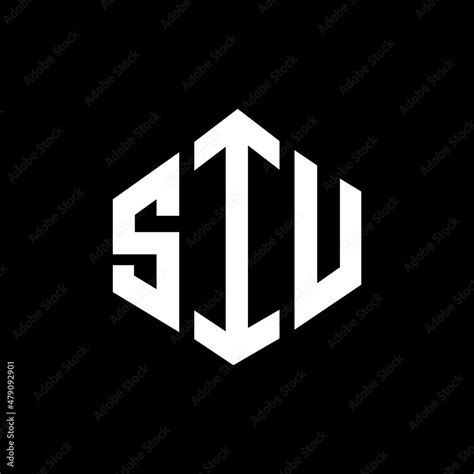 SIU letter logo design with polygon shape. SIU polygon and cube shape ...