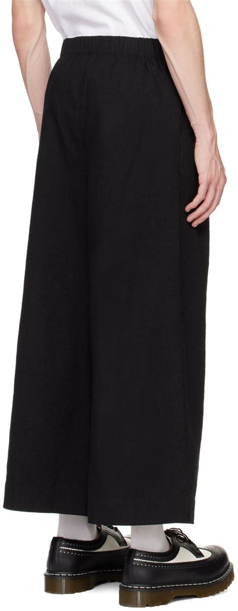 Naked Famous Denim Ssense Exclusive Black Wide Trousers Naked And