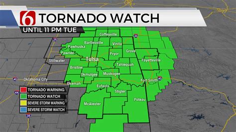 Severe Storms To Impact Green Country Tuesday Afternoon Evening