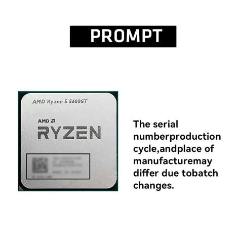 AMD AMD Ryzen 5 5600GT New 6-Core 12-Thread 3.6~4.6GHz 7NM DDR4 CPU Integrated Graphics Vega 7 ...