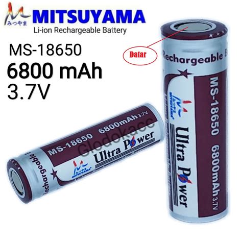 Jual Baterai Ms 18650 6800mah Mitsuyama Li Ion Rechargeable Battery