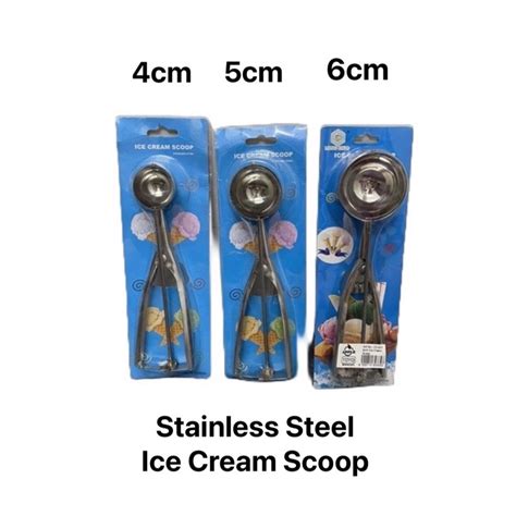 4cm 5cm 6cm Diameter Stainless Steel Ice Cream Scoop Trigger Spring