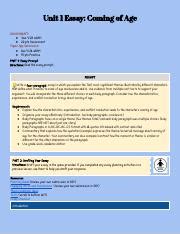 Unit Ea Draft Docx Unit Embedded Assessment Prompt Your