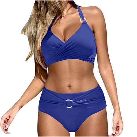 Summer Saving Clearance Bxsruta Bikini Sets For Women Two Piece High