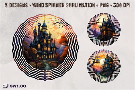 Haunted House Halloween Wind Spinner Graphic By Sw Co Design Creative