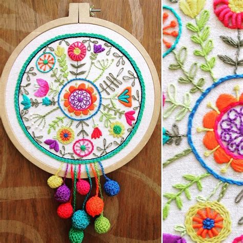 Beautiful Mandala Embroidery Hoop Bordado Mandalas Ab