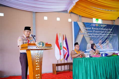 Pemkab Ketua Kwarcab Muba Musni Wijaya Buka Secara Resmi RAKERCAB Dan