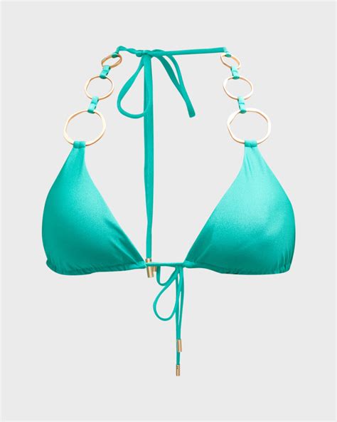 Cult Gaia Zoey Ring Triangle Bikini Top Neiman Marcus