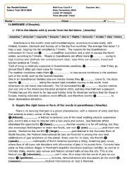 Mid Term Test N Th Form Esl Worksheet By Chahinouza